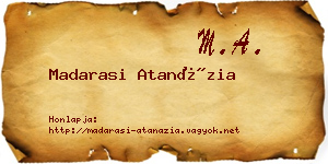 Madarasi Atanázia névjegykártya